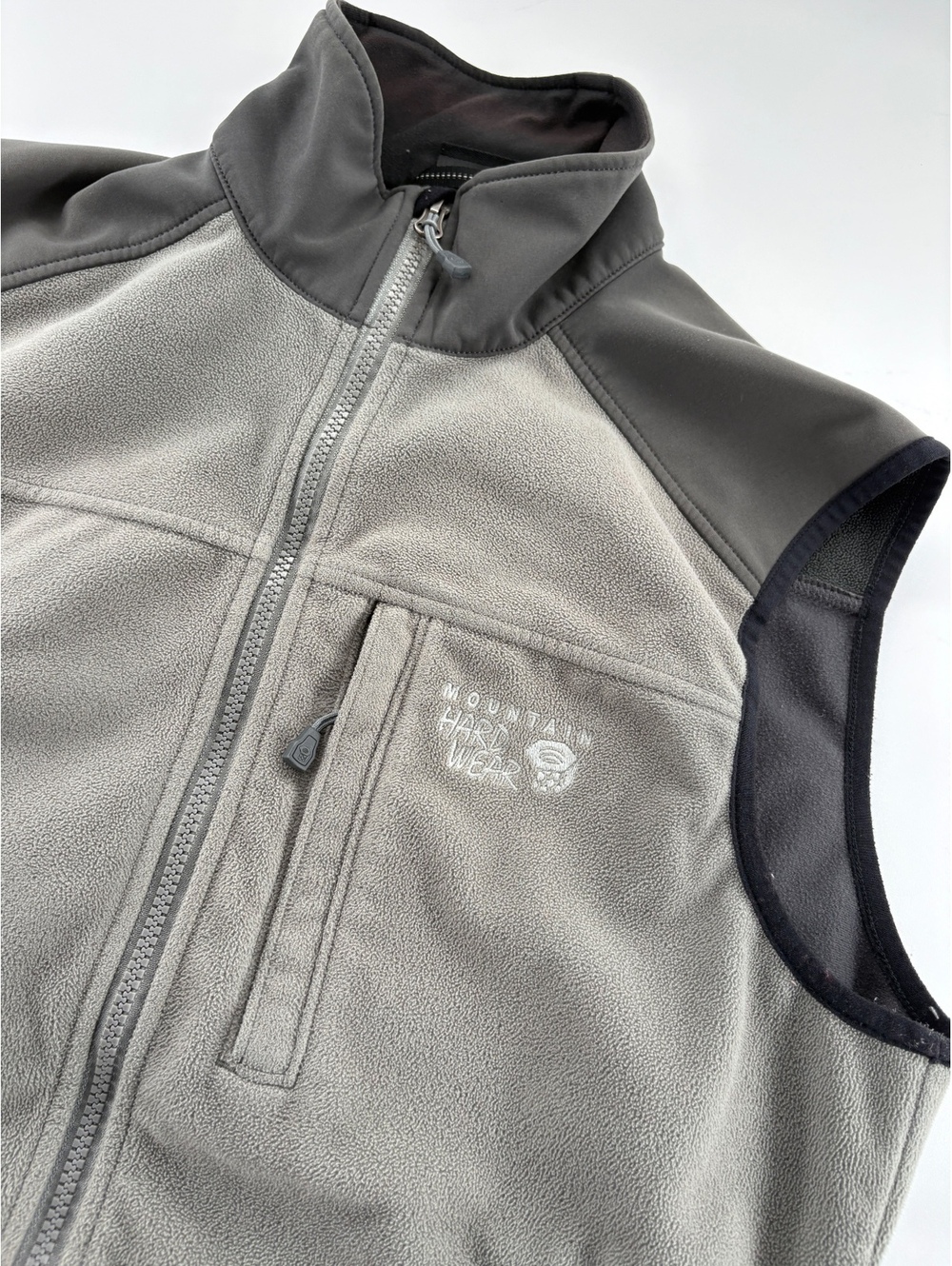 Mountain Hardwear Fleece Vest M Grey Full Zip  Softshell